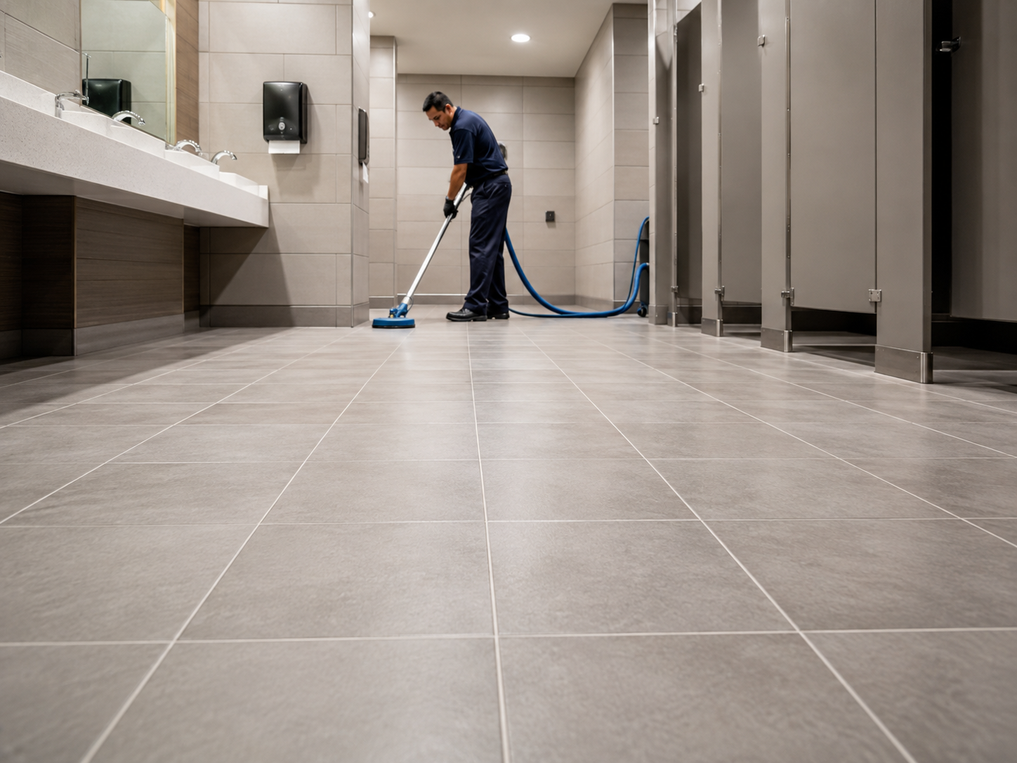 Restroom Tile & Grout Cleaning-1